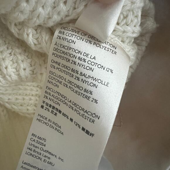 Pilcro Martine Peasant Sleeve Sweater Boho Lace Knit Size M Anthropologie NWT - Picture 8 of 8